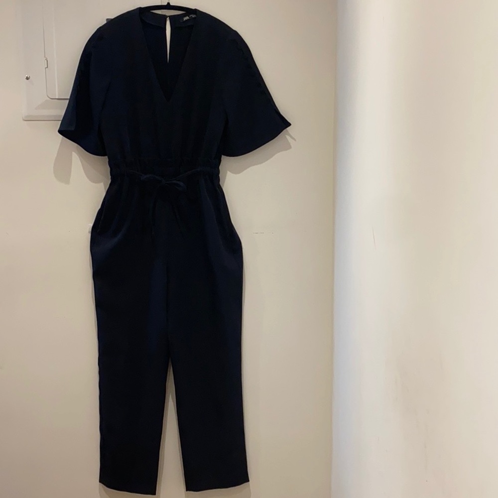 Zara navy blue romper